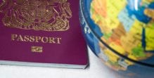 Globe and passport - international law