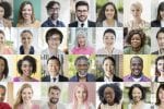 28 square portraits of people of different races and genders