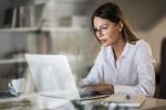 Woman working at her laptop