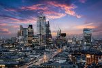 London skyline at dusk
