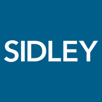 Sidley Austin logo blue background white font